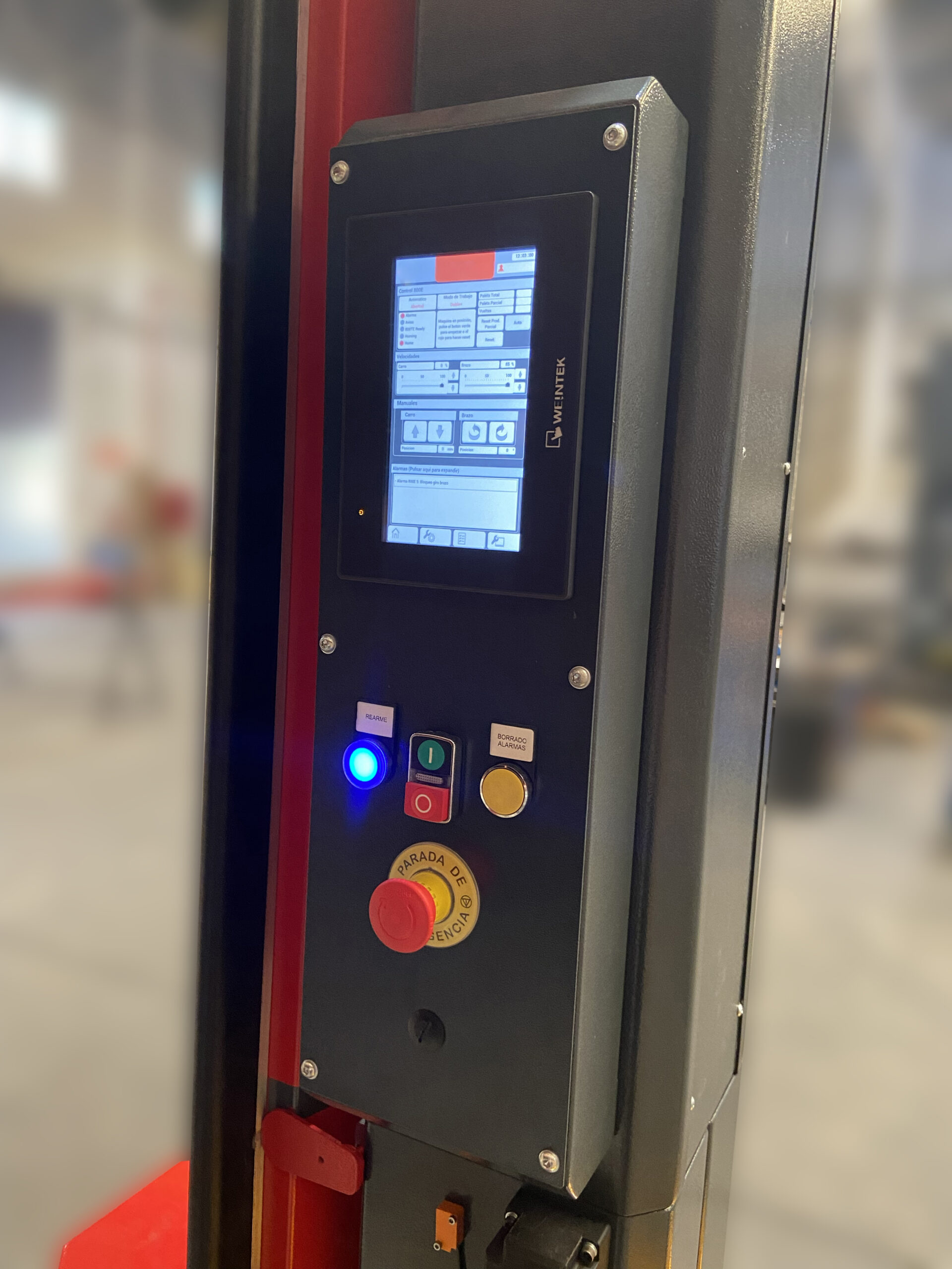 Envolvedora móvil semiautomática i800e 3 panel control 800e