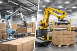 diferencias entre cobot y robot paletizador industrial